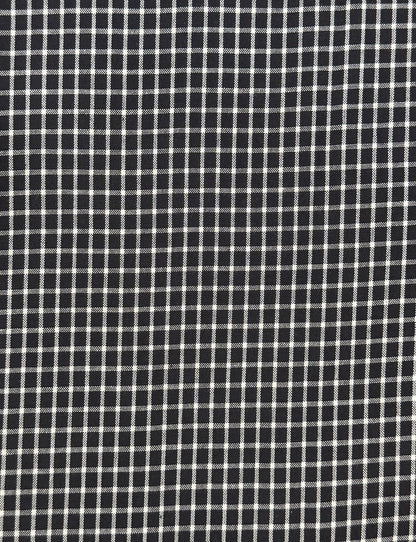 Black Plaid Organic Cotton Men's Button Down Shirt - Pre-Order