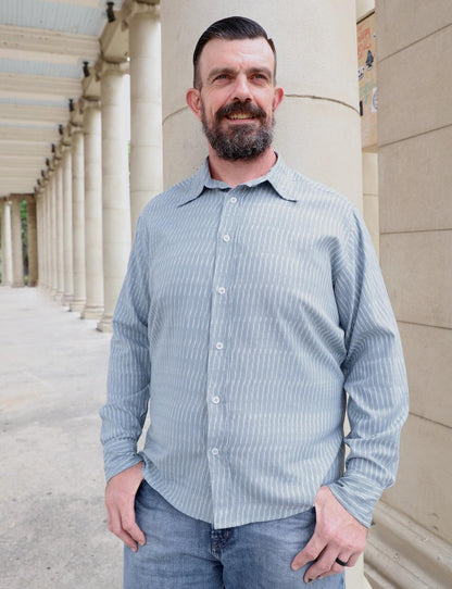 Bleu Men's Button Down Shirt