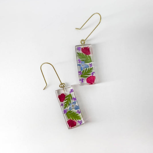 Botanical Mini Flower Dangle Earrings