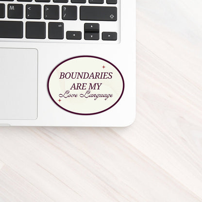 Boundaries Are My Love Language Sticker - Oval