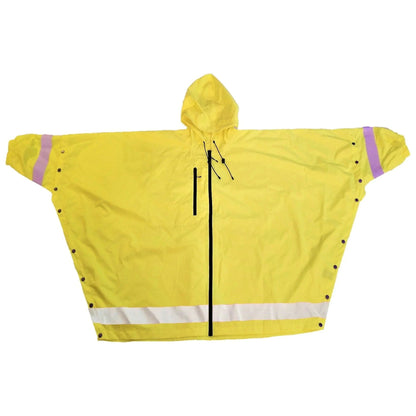 Brella Lime Green Unisex Hybrid Rain Jacket W/ Reflective Strips