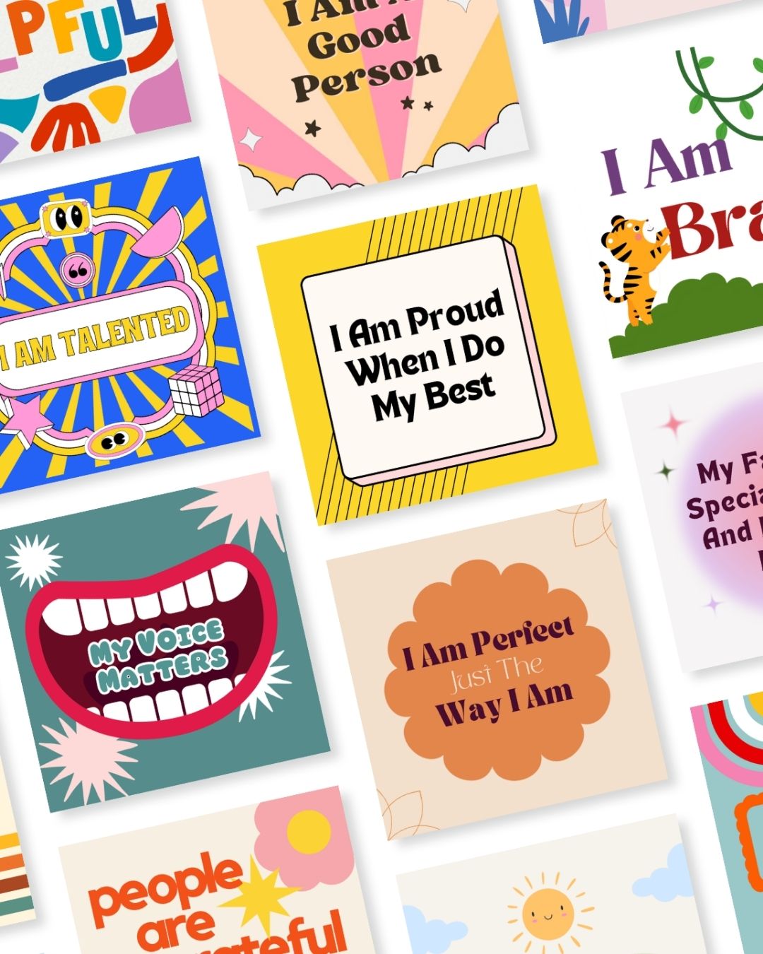 Building Blocks Kids Affirmation Card Deck for Building Confidence and Emotional Skills