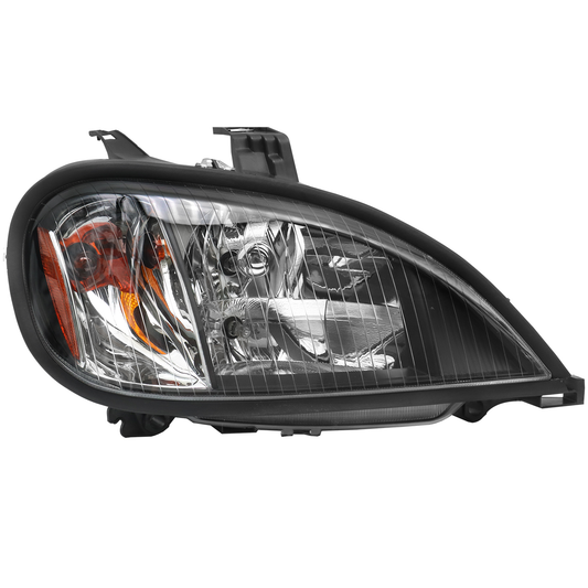 Black Halogen Headlights Assembly Compatible With Freightliner Columbia 2004-2017 Passenger Side