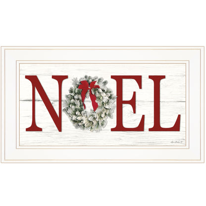 'Christmas Noel' by Lori Deiter, Ready to Hang Framed Print, White Frame