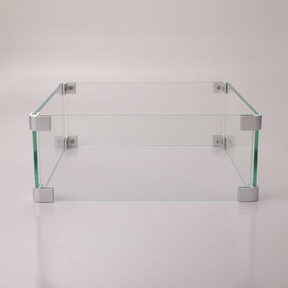 Glass Wind Gurad Square Glass Windshield For Square Fire Table