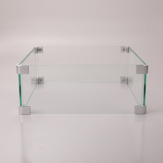 Glass Wind Gurad Square Glass Windshield For Square Fire Table