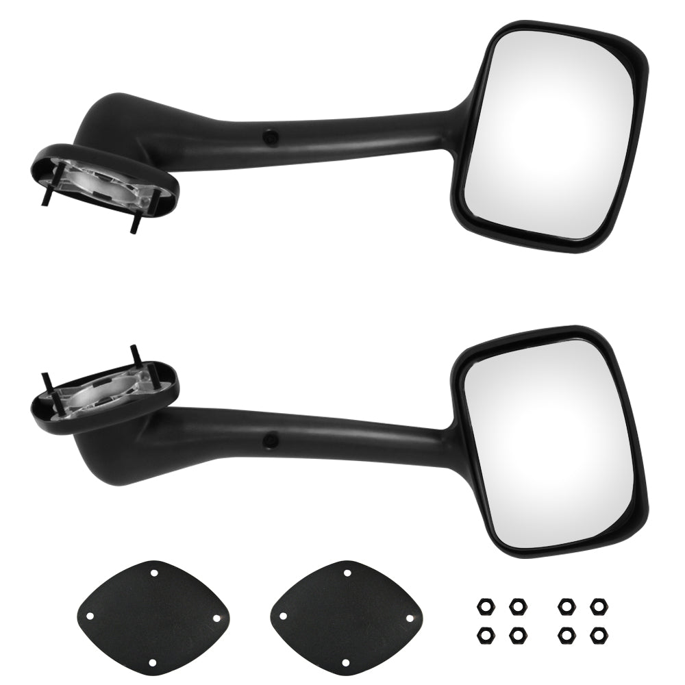 Black Hood Mirrors Compatible With Freightliner Cascadia 2008-2016 Pair
