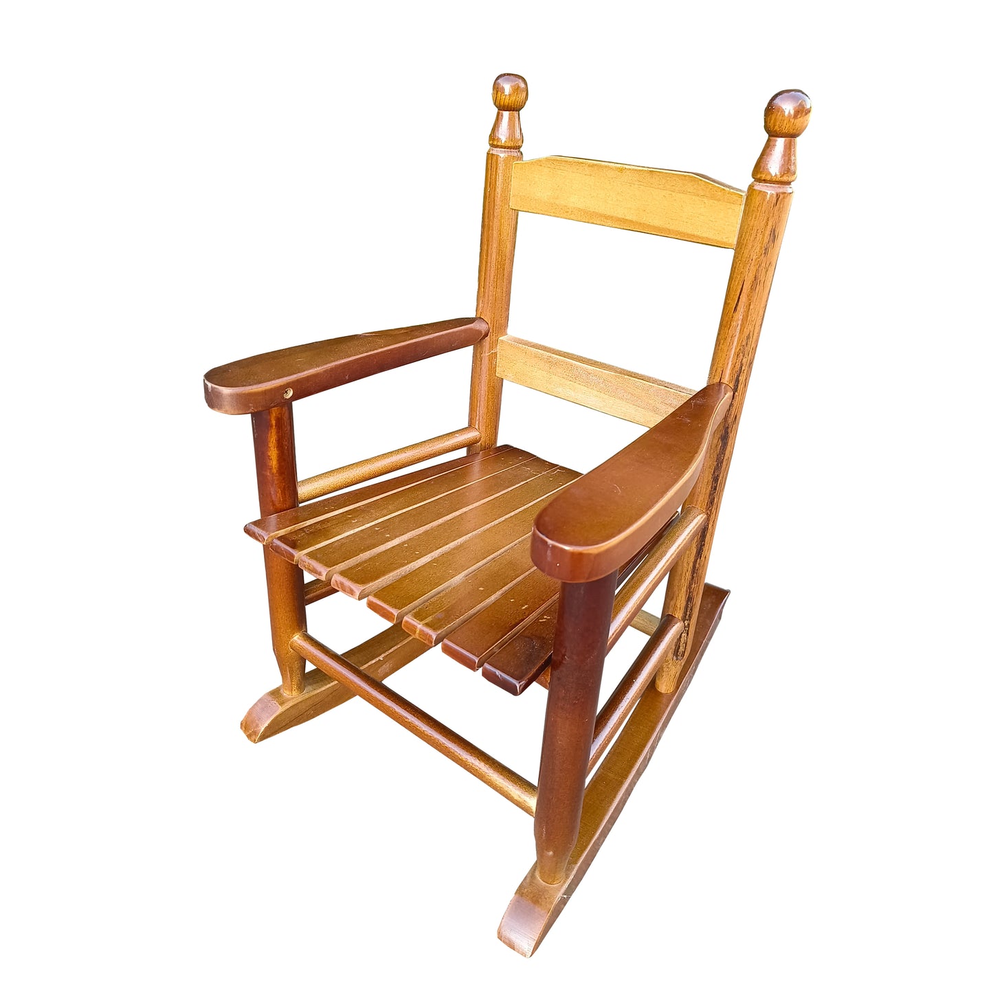 Children's Rocking Oak Chair - Indoor/Outdoor Use - Populus Wood - Oak Finish