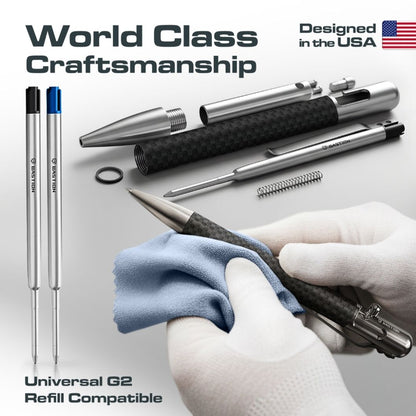 Carbon Fiber and Stainless Steel - Bolt Action Pen by Bastion®