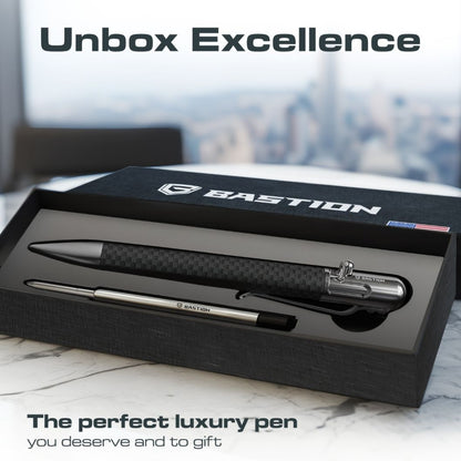 Carbon Fiber and Stainless Steel - Bolt Action Pen by Bastion®