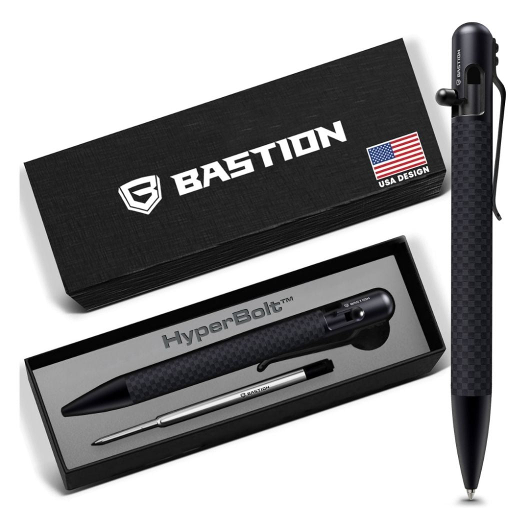 Carbon Fiber and Stainless Steel - Bolt Action Pen by Bastion®