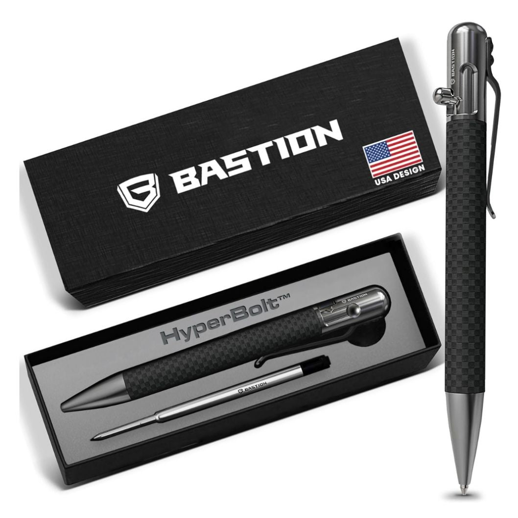 Carbon Fiber and Stainless Steel - Bolt Action Pen by Bastion®