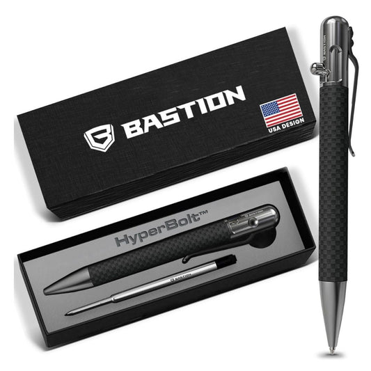 Carbon Fiber and Stainless Steel - Bolt Action Pen by Bastion®