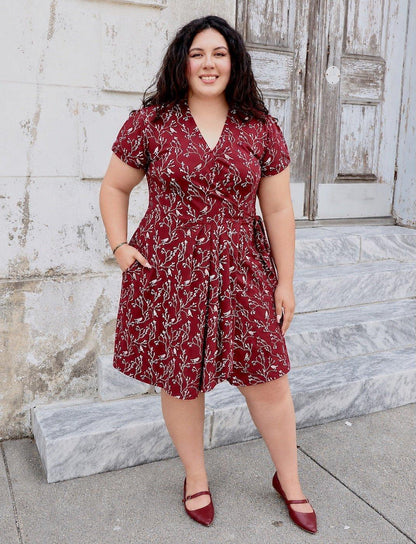 Cardinal Organic Wrap Dress