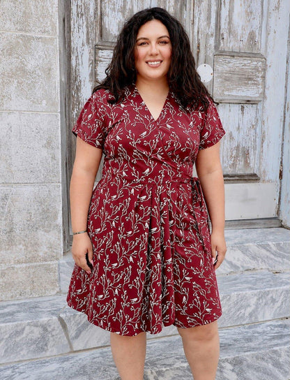 Cardinal Organic Wrap Dress