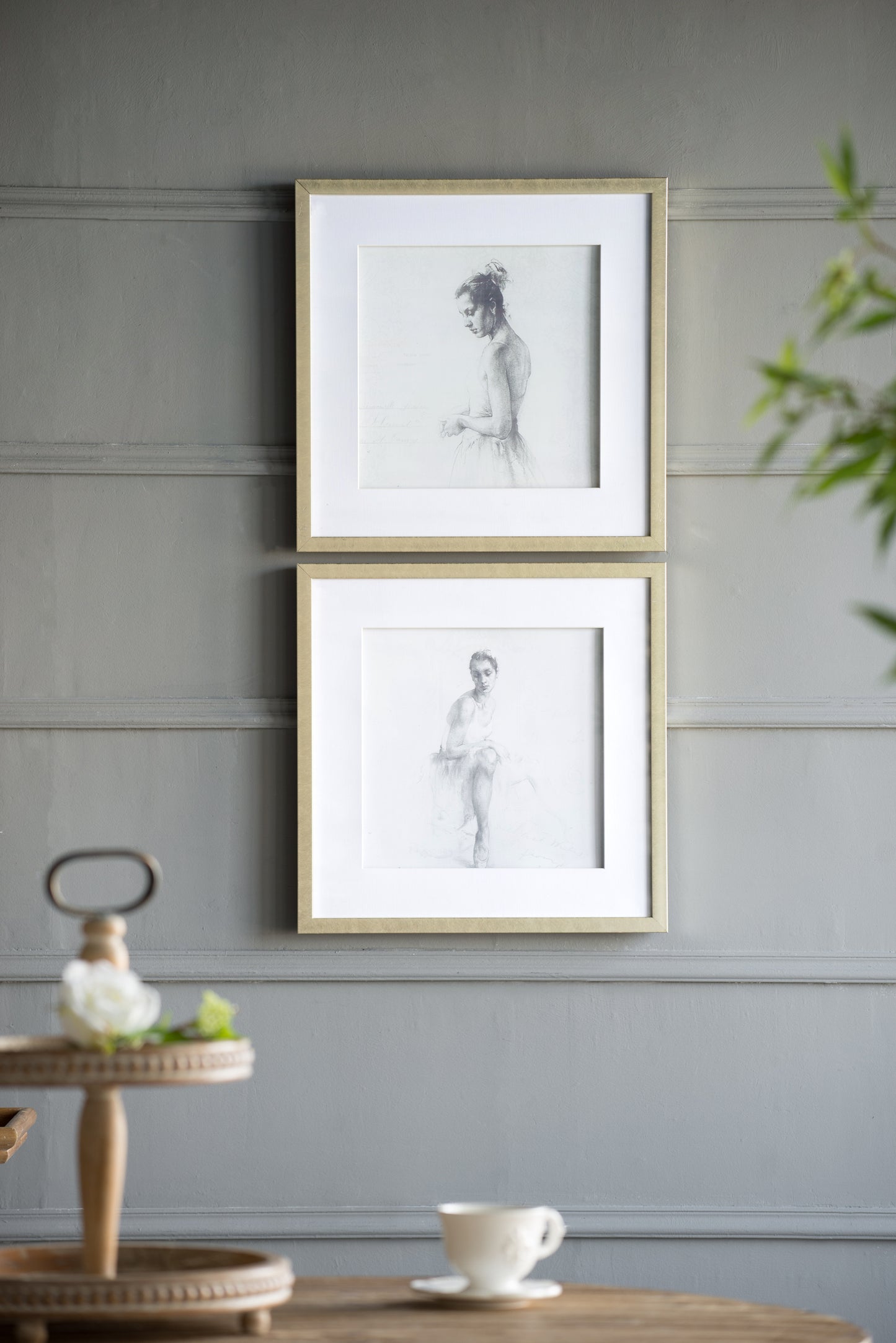 19.7x19.7' Ballet Dancer Arts,Home Decor for Living Room, Dining Room, Bedroom, Hallway, Set of 2