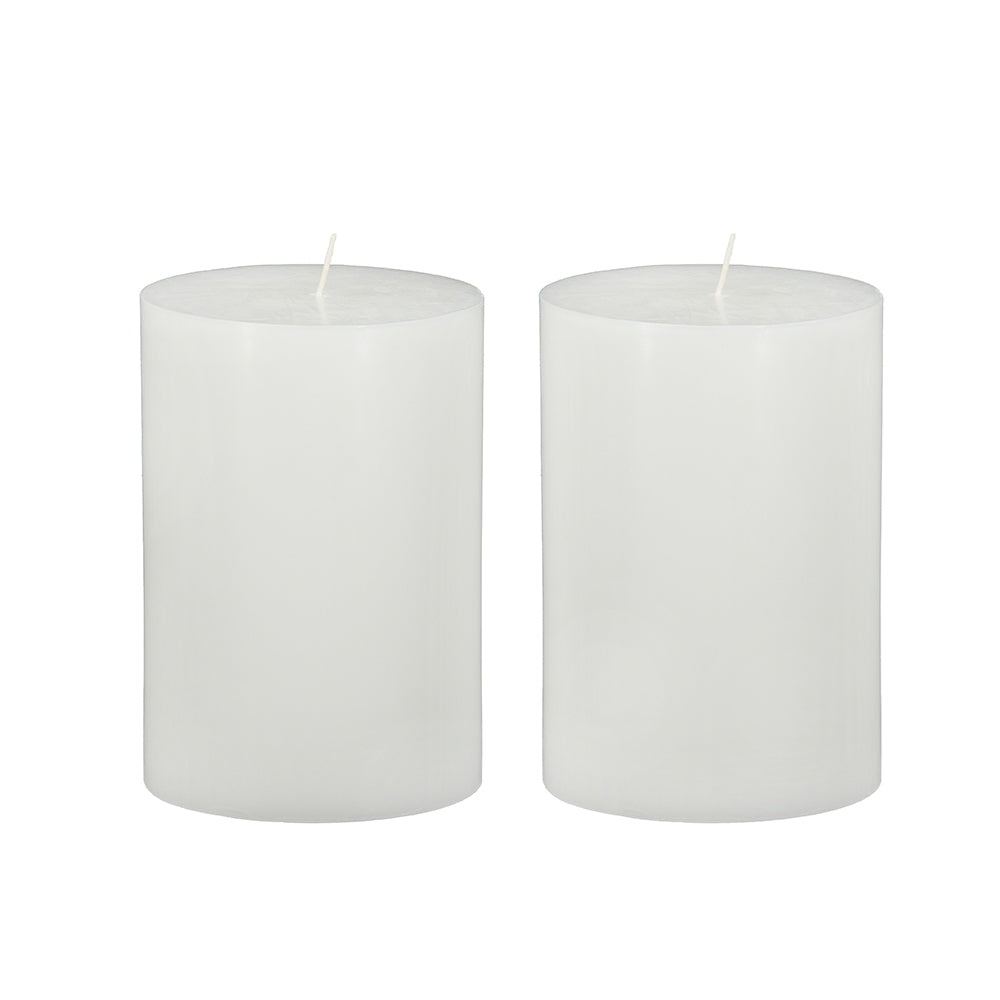 4x6' 2PK Unscented Soy Wax Candle, White