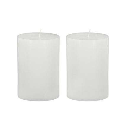 4x6' 2PK Unscented Soy Wax Candle, White