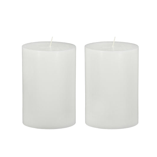 4x6' 2PK Unscented Soy Wax Candle, White