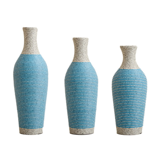 Desktop Vase, Brown Decorative Floor Vase, Classic and Neat Floor Vase, High Independent Flower Stand, Artificial Vine Vase, PVC Floor Vase, Home Decoration Flower Stand Set of 3 pieces