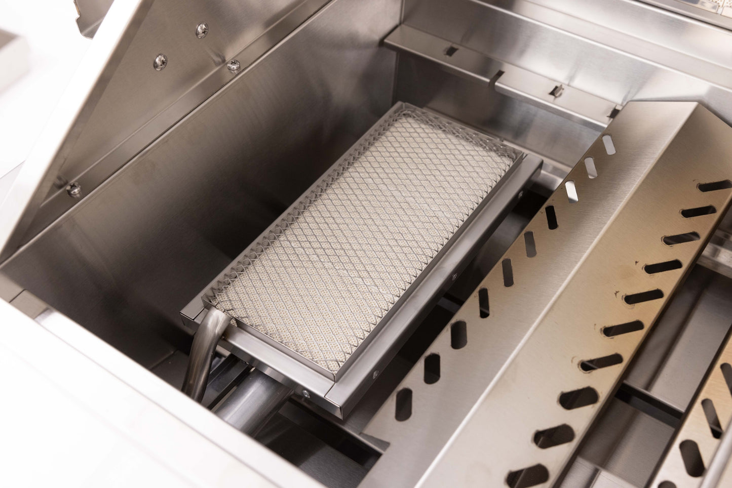 BBQ Infrared Searing Burner Stainless Steel Ceramic Gas Burner (Square 9.8x4.5 inch)