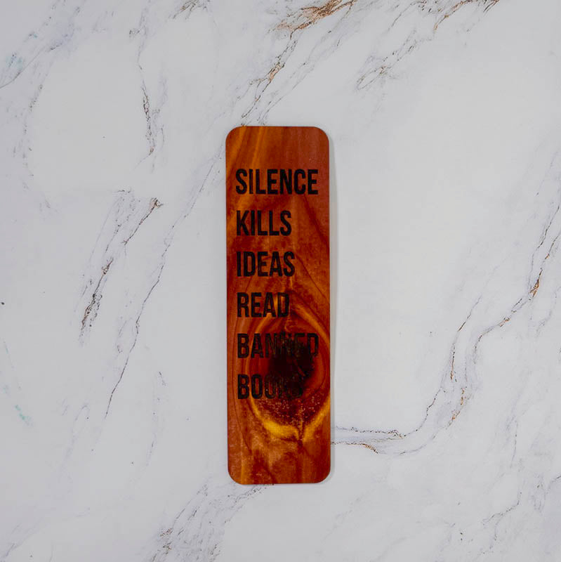 Wooden Bookmark | Silence Kills - Bold