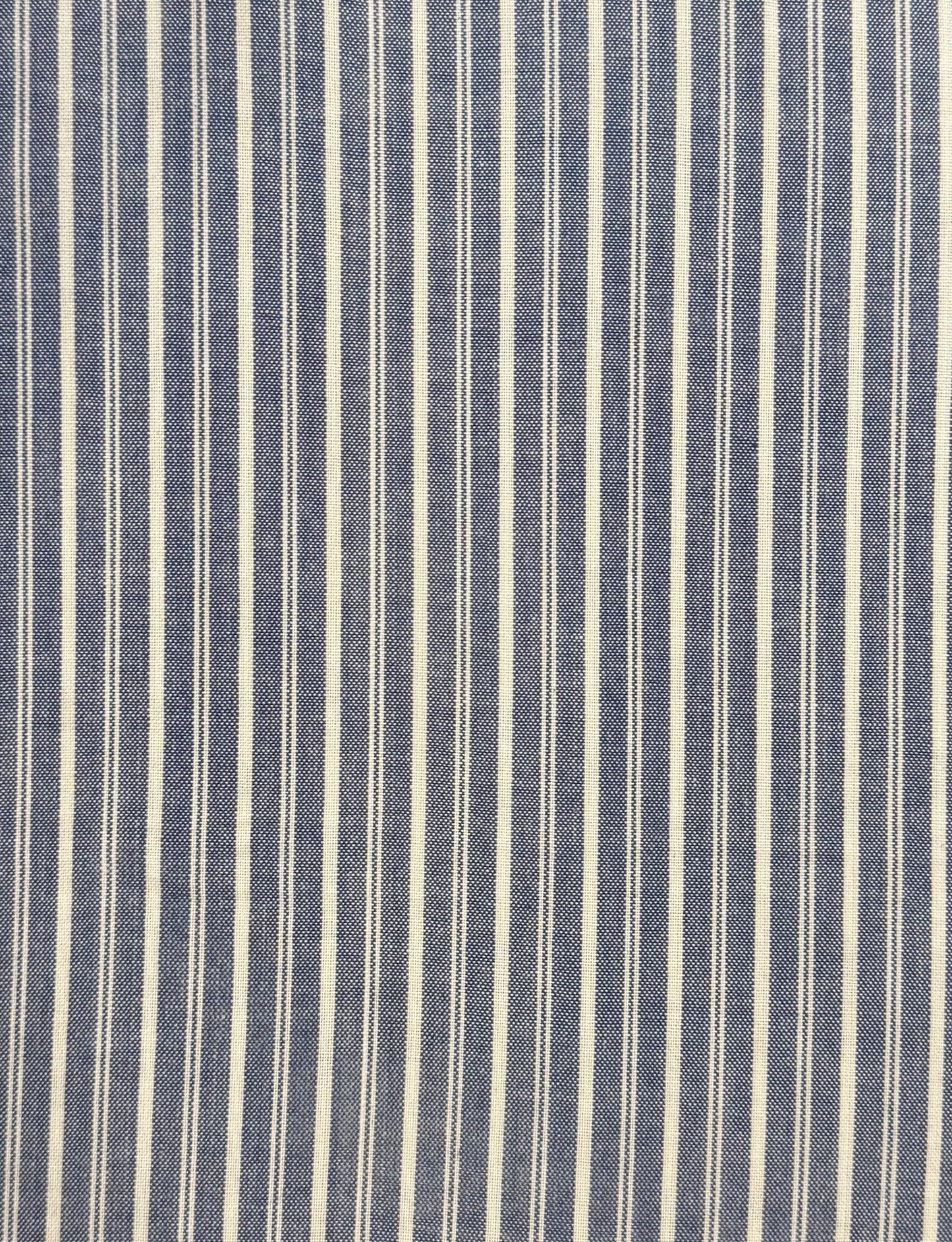 Chambray Pinstripe Organic Cotton Crop Pants