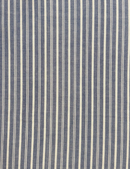 Chambray Pinstripe Organic Cotton Wrap Dress