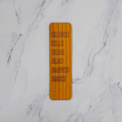 Wooden Bookmark | Silence Kills - Bold