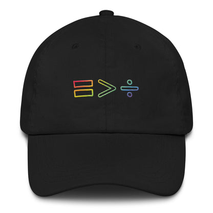 Equality Greater Than Division Dad Hat