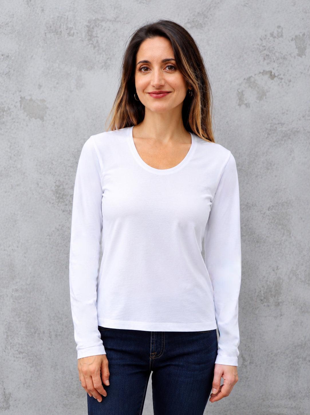 Classic White Long Sleeve Organic Tee