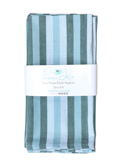 Cloth Napkins- Ocean Stripes- Set of 4