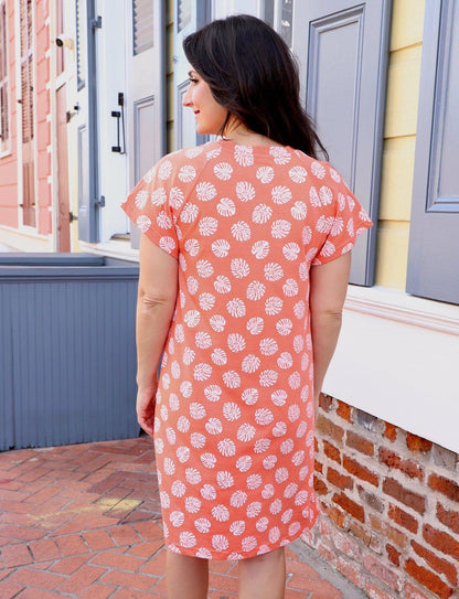 Coral Cabana Organic Dress