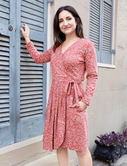 Cranberry Organic Wrap Dress