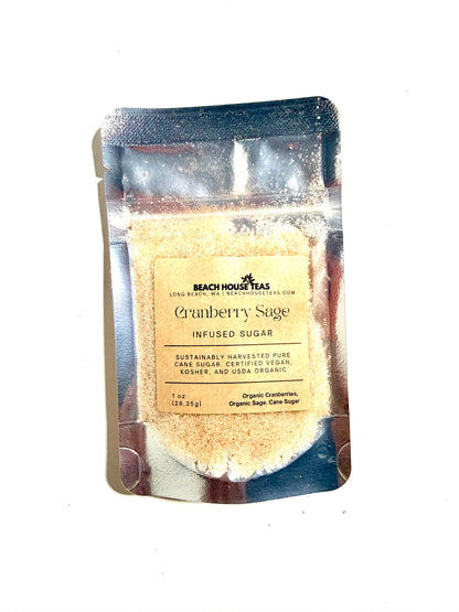 Cranberry Sage Infused Artisan Culinary Sugar
