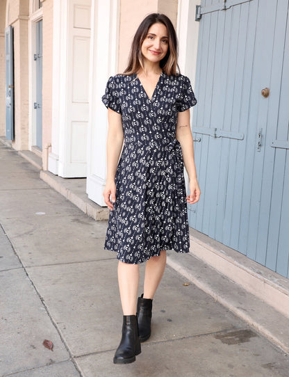 Crescent Moon Organic Wrap Dress