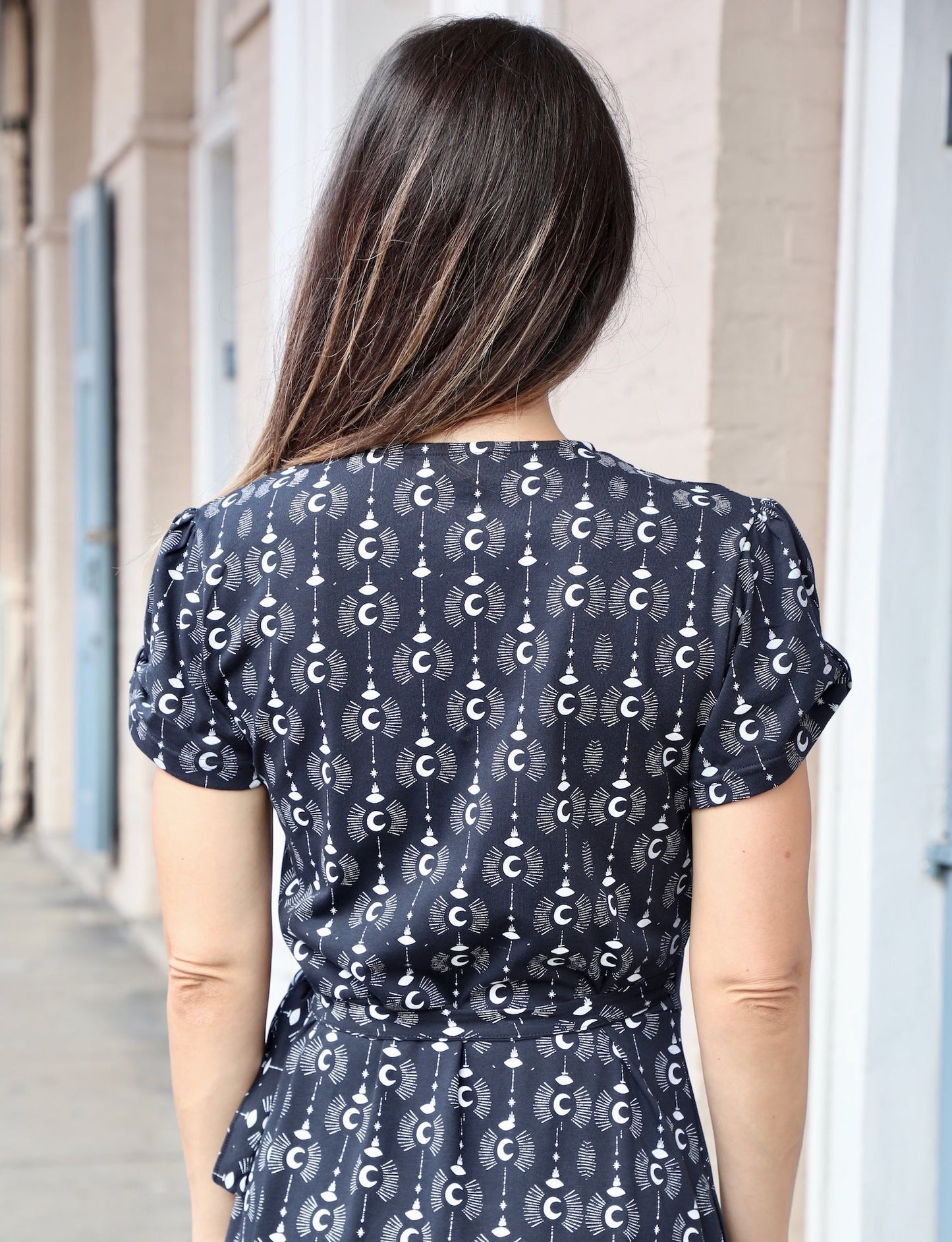 Crescent Moon Organic Wrap Dress