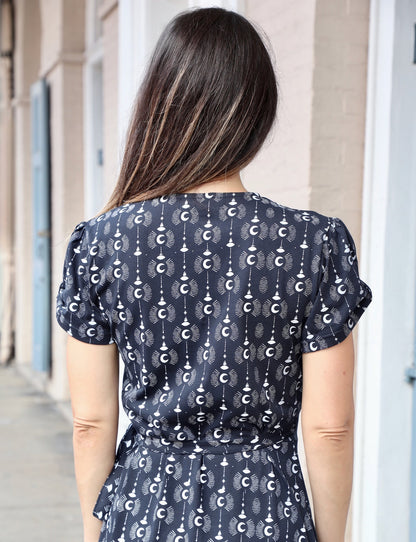 Crescent Moon Organic Wrap Dress