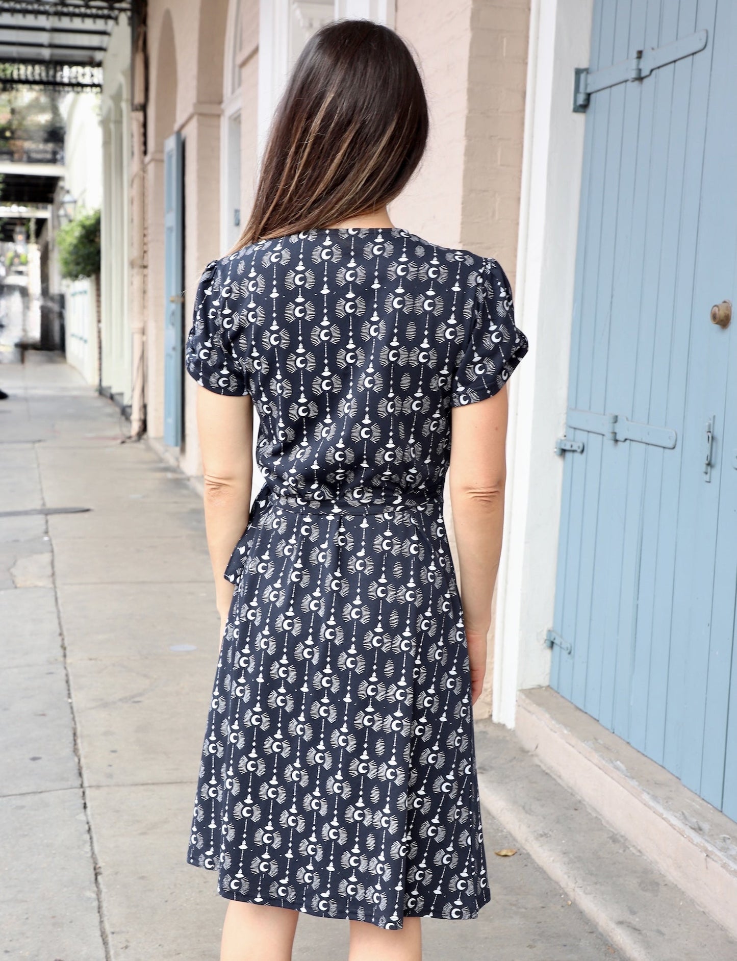 Crescent Moon Organic Wrap Dress