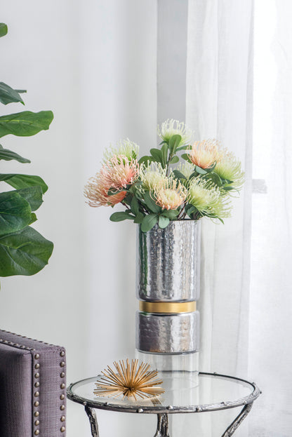 D5.9x15.2' Halloway Silver Candle Holder