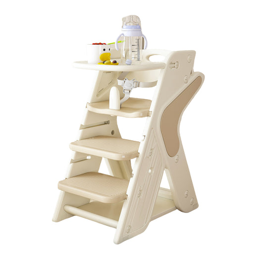 Multi-Functional Growing Up Dining Chair with Adjustable Height and Five-Point Seat Belts