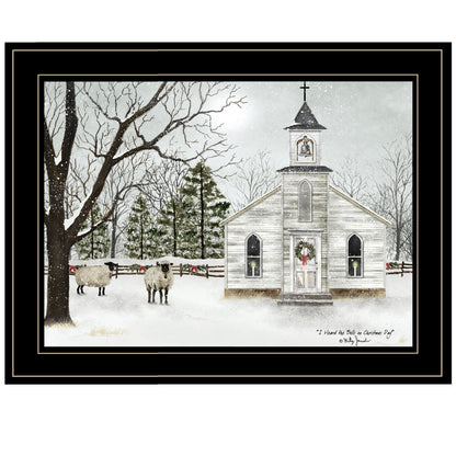 Trendy Decor 4U 'I Heard the Bells on Christmas' Framed Wall Art, Modern Home Decor Framed Print for Living Room, Bedroom & Farmhouse Wall Decoration by Billy Jacobs