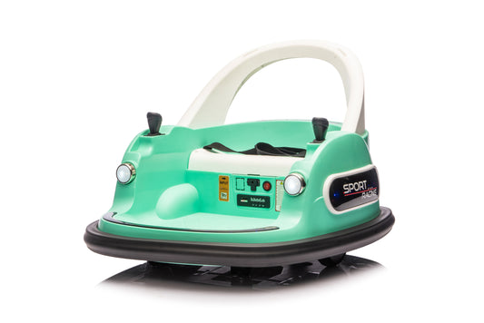 12V ride on bumper car for kids,electric car for kids,1.5-5 Years Old,W/Remote Control, LED Lights, Bluetooth & 360 Degree Spin, Vehicle body with anti-collision padding Five-point Safety Belt,2wd