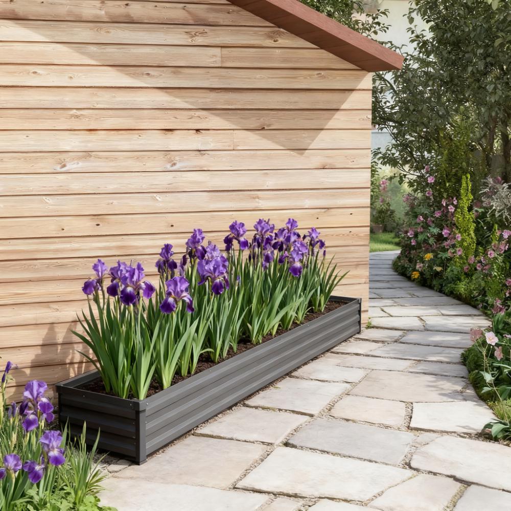Galvanized Raised Garden Bed Kit for Flowers, Herbs and Vegetables