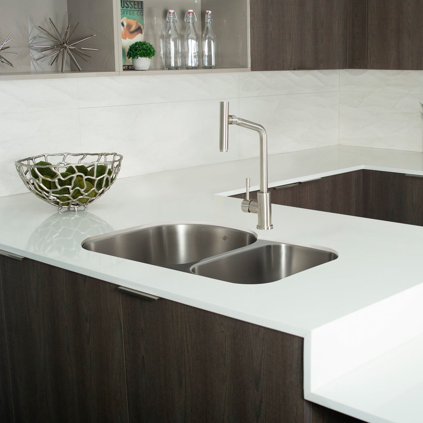 DAX 70/30 Double Bowl Undermount Kitchen Sink 31.5'x20.5' – Stainless Steel – Noise Reduction, Durable & Easy to Clean – Modern Kitchen Upgrade