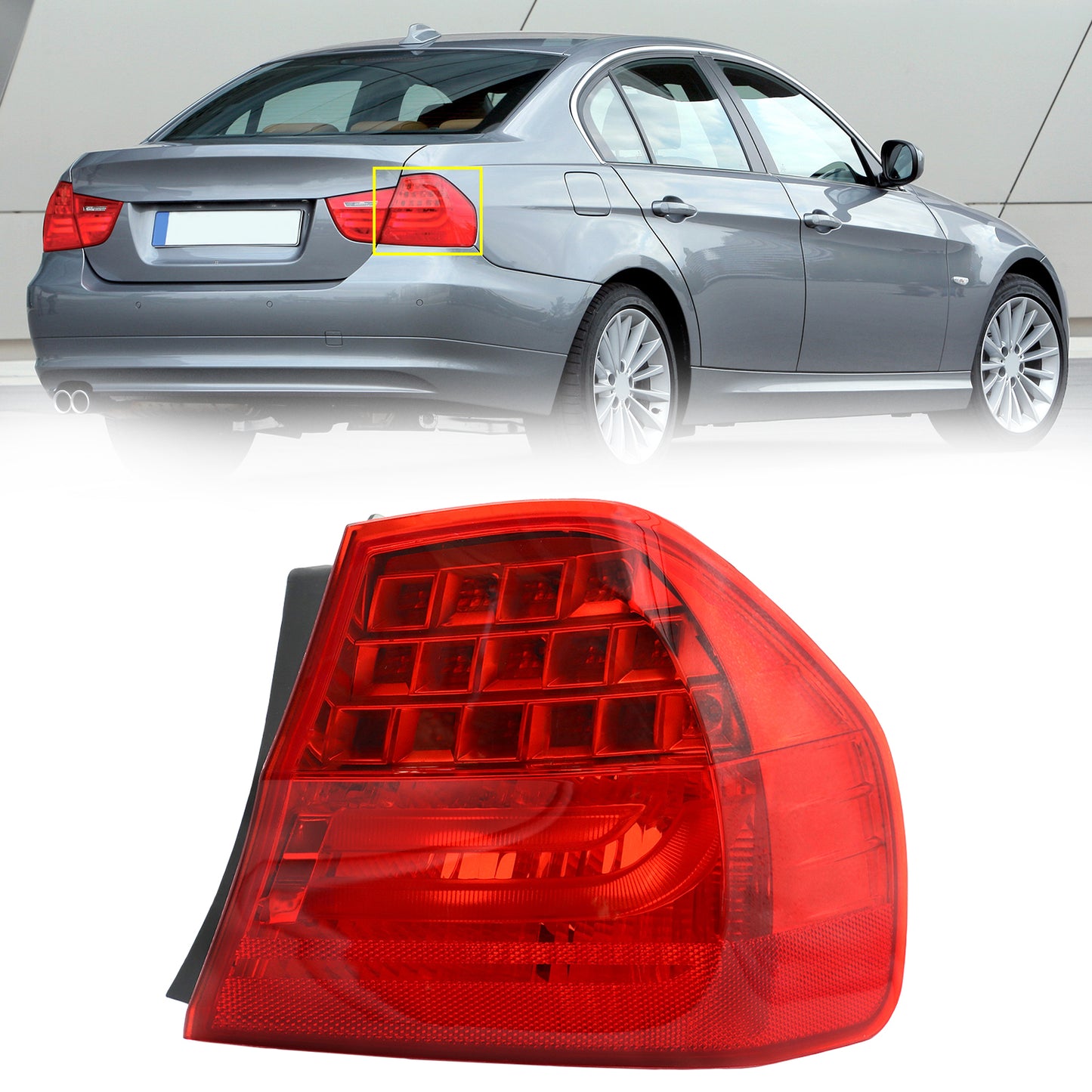 OLED Tail Light Assembly Fit for 2009 2010 2011 BMW 3 Series E90, Right Passenger Side