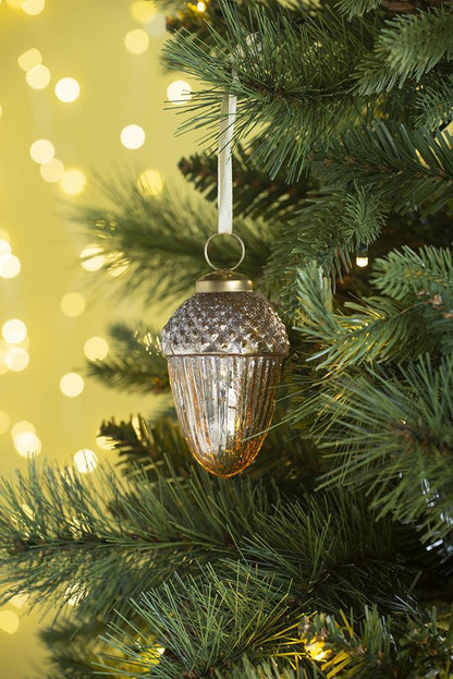 2x2x3.3' Tear Drop Ornament, Glass Decorative Hanging Christmas Tree Ornaments for Holiday Party Decorations, Set of 6