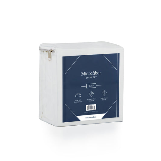 Weekender Microfiber Sheets, split cal king, White