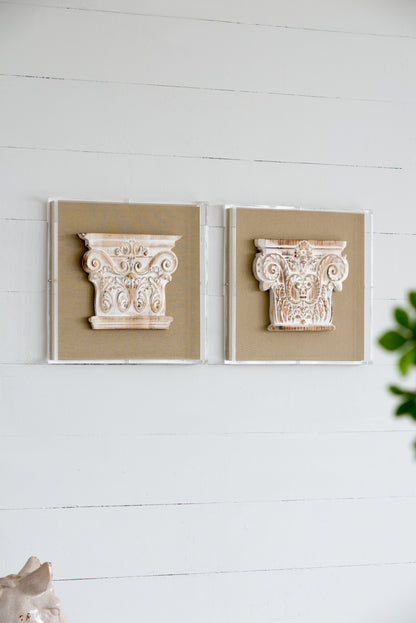 S/2 13.8x1.6x13.8' Wall Art, Wall Décor for Living Room Dining Room Bedroom Office Entryway