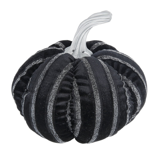 7x7x7' Fabric Black Stripe Pumpkin Decor, for Holiday Halloween Decoration